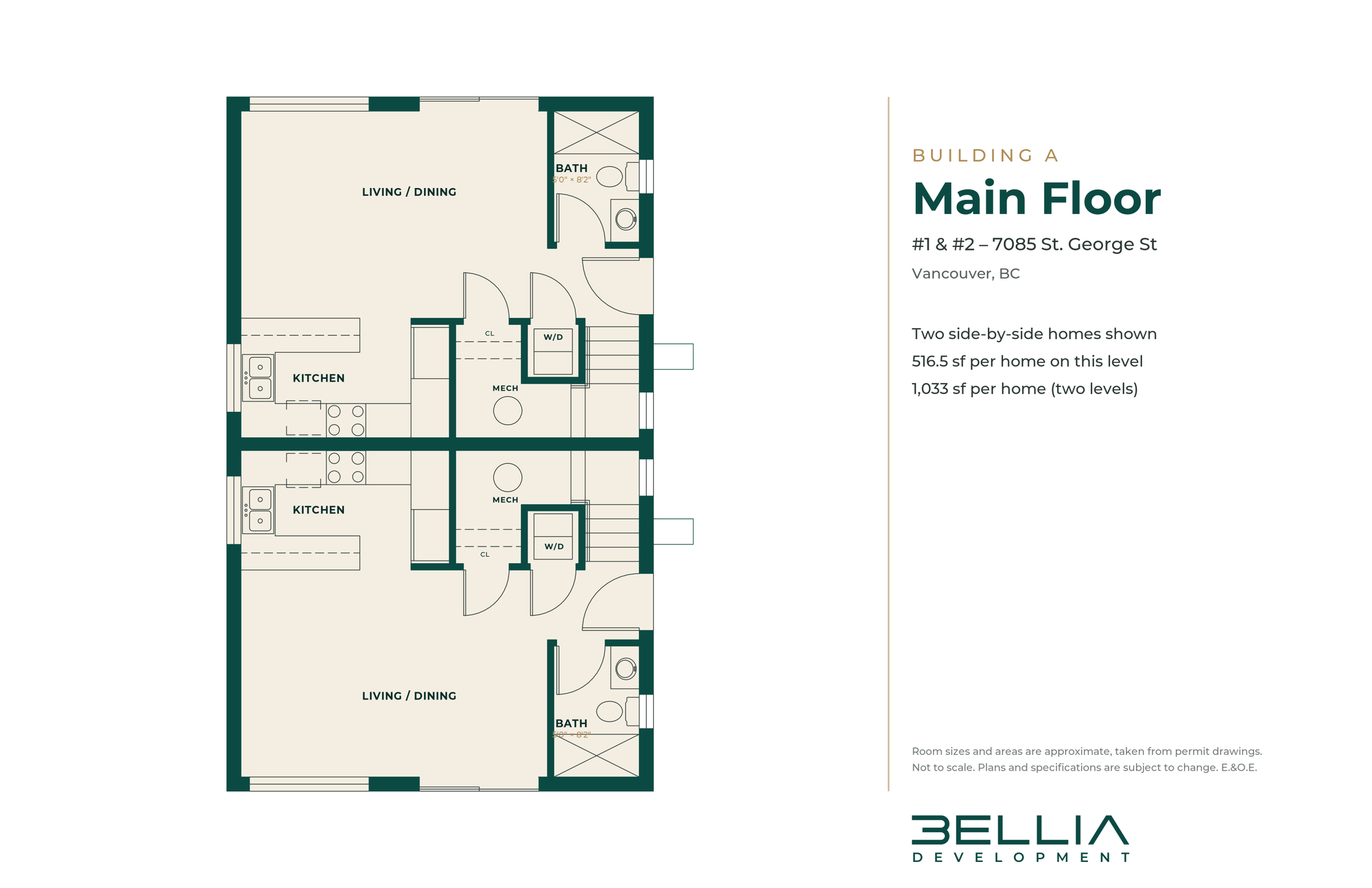 7085 St. George St — main floor plan