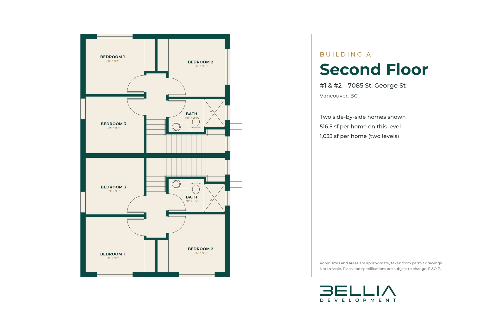 7085 St. George St — second floor plan